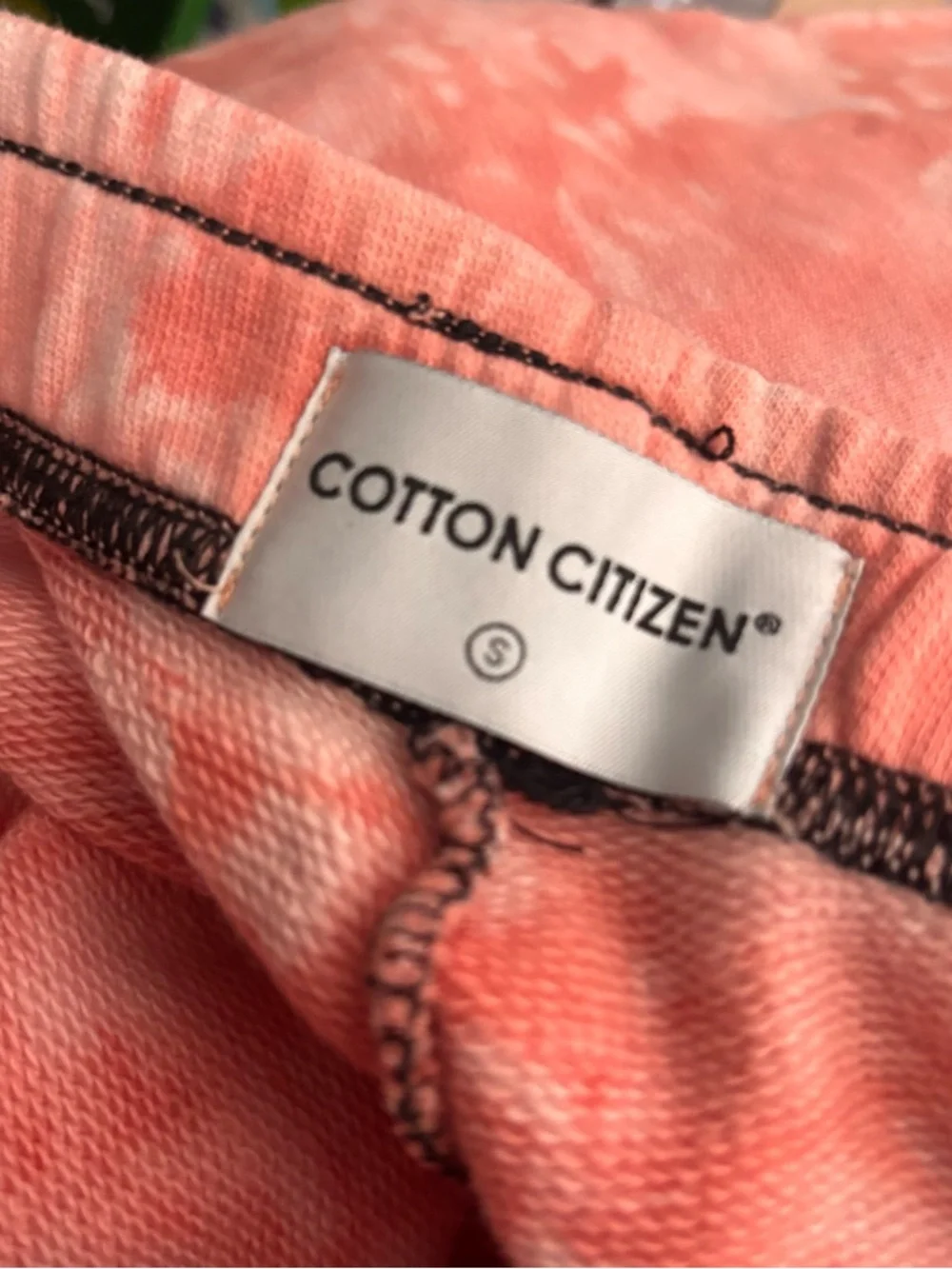 Cotton Citizen Women's Size Small Coral Tie-Dye Sweatpants - Picture 2 of 5